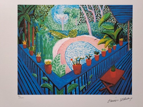 David hockney signed red - hockney,