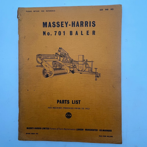 Massey harris 701 baler - 701, parts