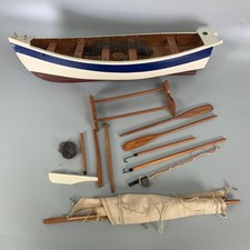 Vintage Model Wooden Sail Boat