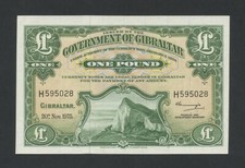 GIBRALTAR £1 note 1975 Krause 18c Uncirculated Banknotes
