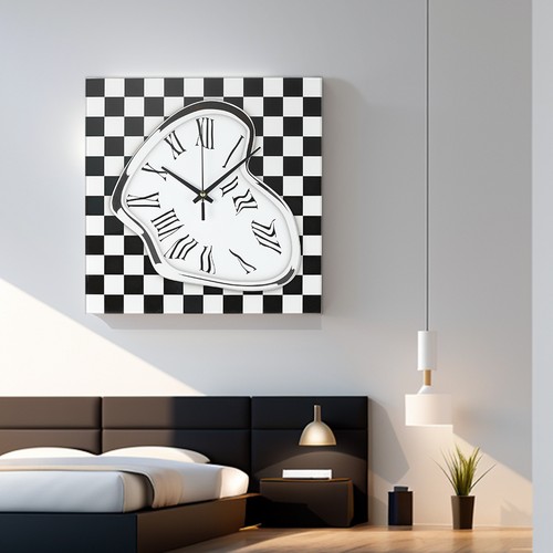 Wall clock silent open face - wall,