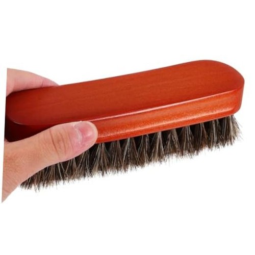 Horsehair shoe brush wooden - horsehair,