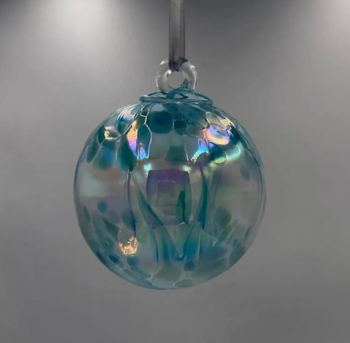 Witch ball 10cm aqua blue - witch's,