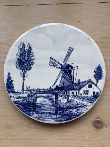 Delft blue hand painted - , tile