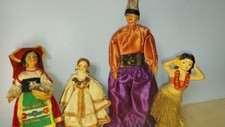 Vintage multicultural dolls in