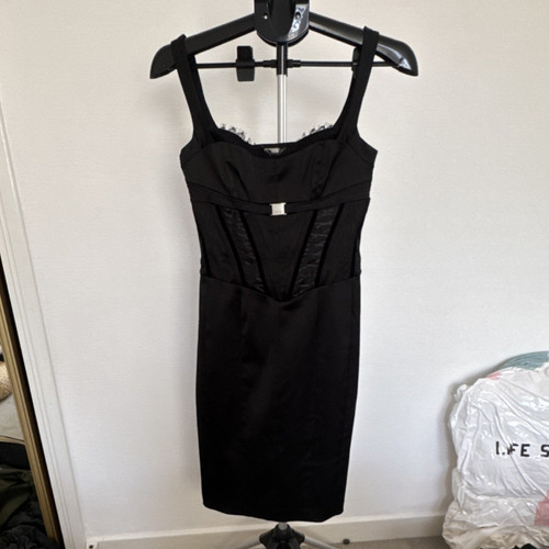 Karen millen black satin - millen, lace