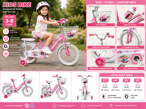 Kids girls bicycle 16 18 - 14,