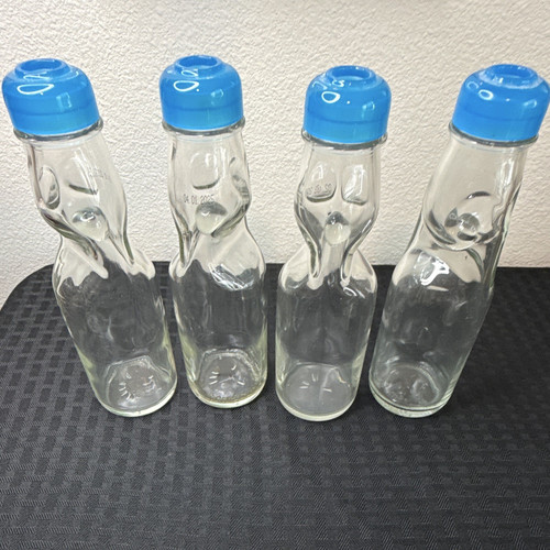 Lot clear glass bottles - glass,