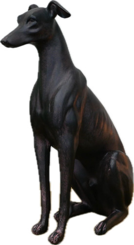 Sitting greyhound ornament - greyhound,