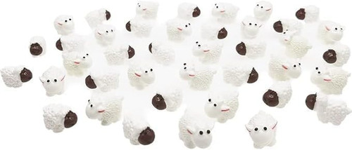 White mini sheep - sheep, figurines
