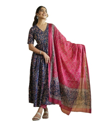 Women printed anarkali kurta - women,