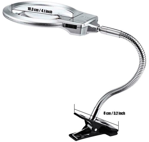 Large lens lighted lamp desk - large,