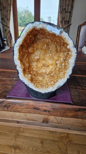 Citrine geode 429 crystal - geode,