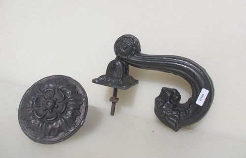 Antique iron door knocker - knocker, old