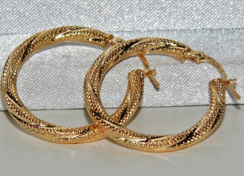 9ct yellow gold 25mm glittery - 9ct,