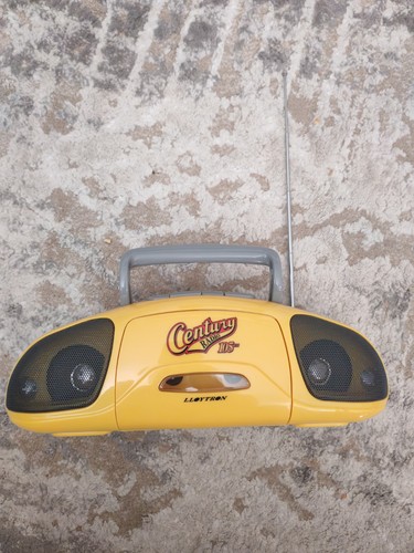 Yellow portable cassette radio - portable,