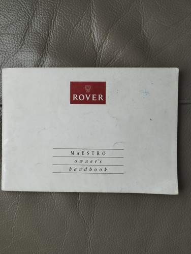 Maestro rover owners handbook - maestro,