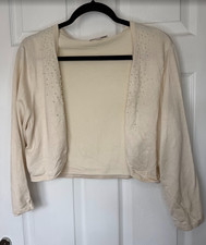 Jacques Vert Cream Pearl Shrug