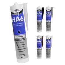 HA6 SILICONE SEALANT RTV MARINE AQUARIUM, FISH TANK SAFE HIGH MODULUS SALT WATER