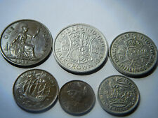 1947 Half Crown, Two/One Shillings, One/Half Penny, Farthing - United Kingdom UK