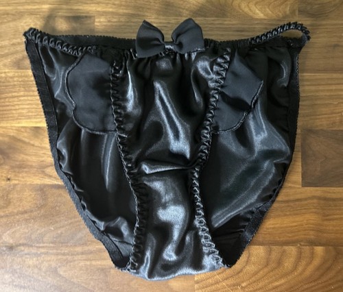 Vtg delicates black satin - delicates,
