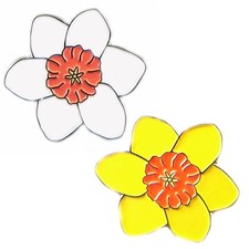 2 x Daffodil Flower Metal