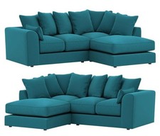 PLUSH VELVET L-SHAPED CORNER SOFA SET LEFT-HAND/RIGHT-HAND UNIVERSAL DYLAN
