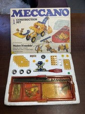 Vintage Meccano Set 1, 1978, 100% Complete in Box with Manual and Stickers D