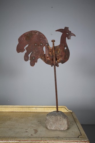 English 19th antique cockerel - 19th,