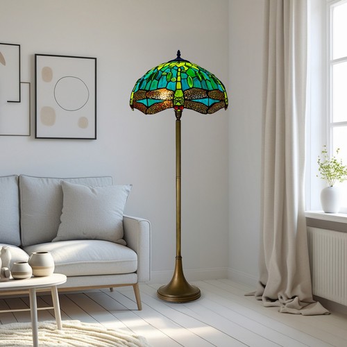 Tiffany style floor - tiffany, lamp