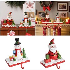 2Pcs Christmas Stocking Holder for Mantle,Christmas Stocking Holder forFireplace