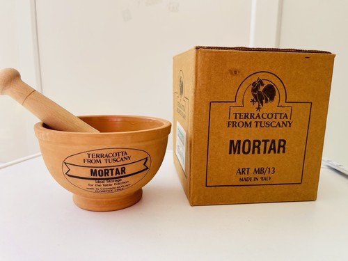 Terracotta pestle mortar - &,