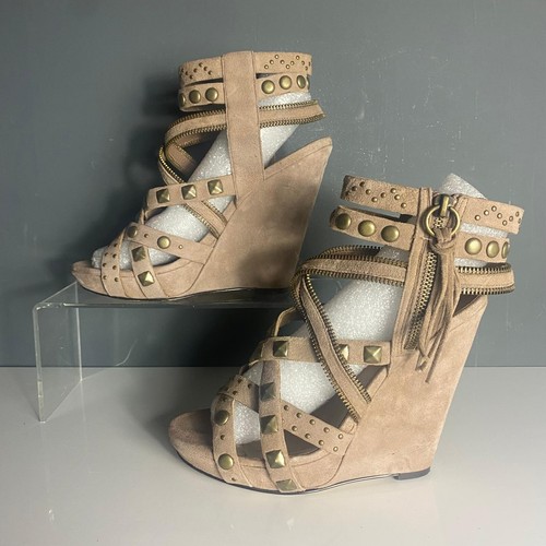 Ash ladies gladiator wedged - ash,