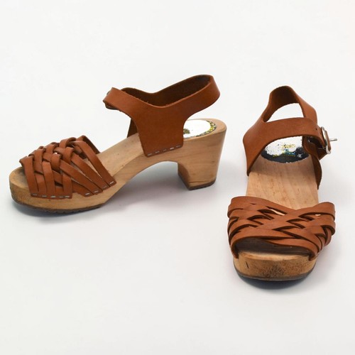 Swedish toffel brown leather - swedish,