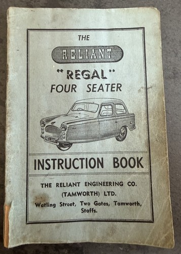 The reliant regal four - regal, seater