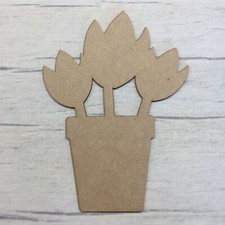 Tulip Flower in Pot MDF Wood