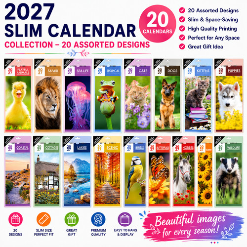 2027 slim wall calendar - wall,