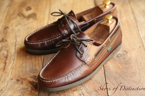 Paraboot brown leather boat - paraboot,