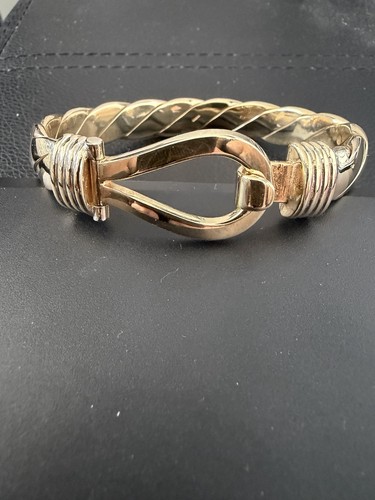 9ct gold heavy bangle - 9ct,