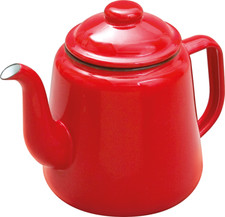 14cm FALCON ENAMEL TEAPOT RED TEA POT 1.3L TRADITIONAL OLD VINTAGE CAMPING