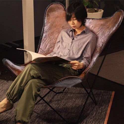 Butterfly chair buff leather - butterfly,