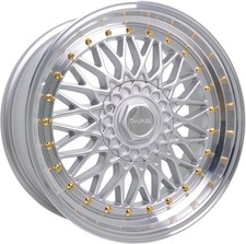 Alloy Wheels 15" Dare DR-RS Silver Pol For Peugeot 106 (4 Stud) [Mk2] 96-03