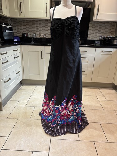 Black long evening dress - long,