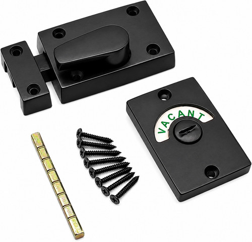 Black bathroom indicator bolt - bathroom,