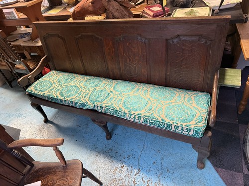 Antique georgian oak - oak, settle