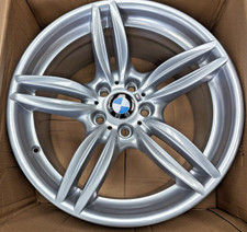 1X  SILVER GENUINE BMW 5 SERIES F10 F11 19" REAR ALLOY WHEEL 7842653