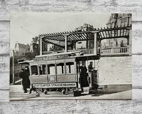 Postcard stuttgart ssb railcar - ssb,