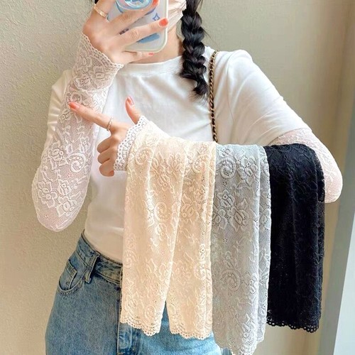 Pair women long floral lace - 1,