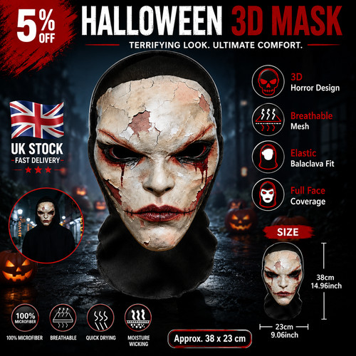 Halloween ghost face mask - halloween,