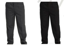 KIDS ADJUSTABLE STURDY FIT WAIST GENEROUS FIT SCHOOL TROUSER WITH BELT LOP